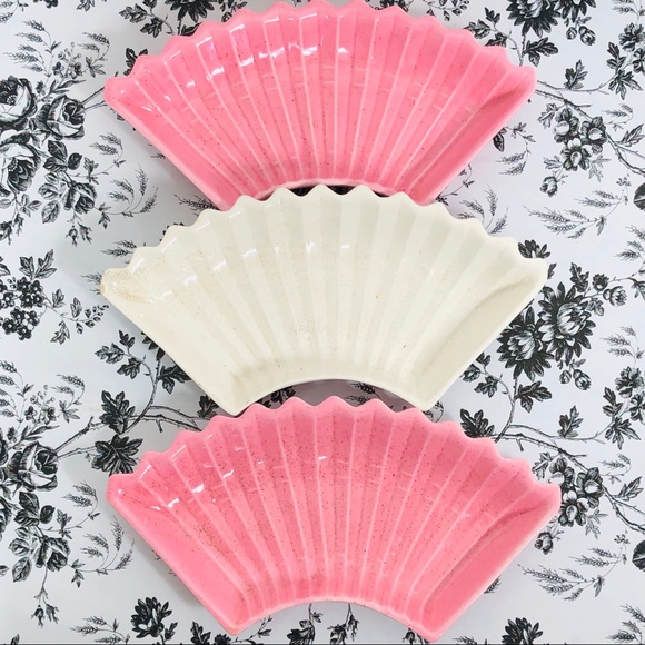 SERVING DISH SET OF 3 COLORS PINK AND WHITE - Picture 2 of 5